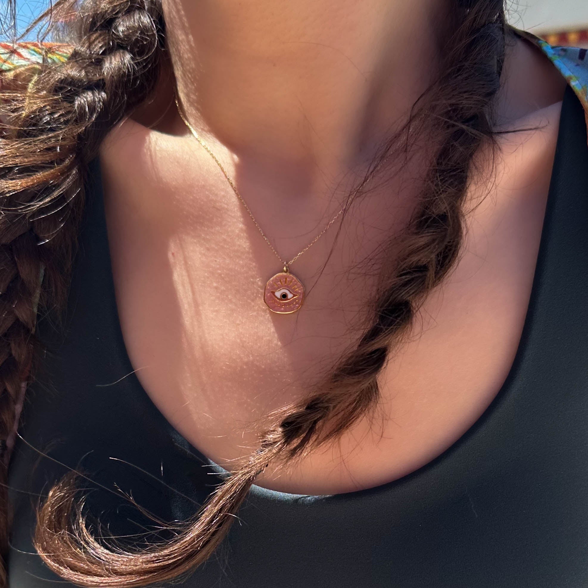 Eye Of Life Kolyesi | Pembe Mineli