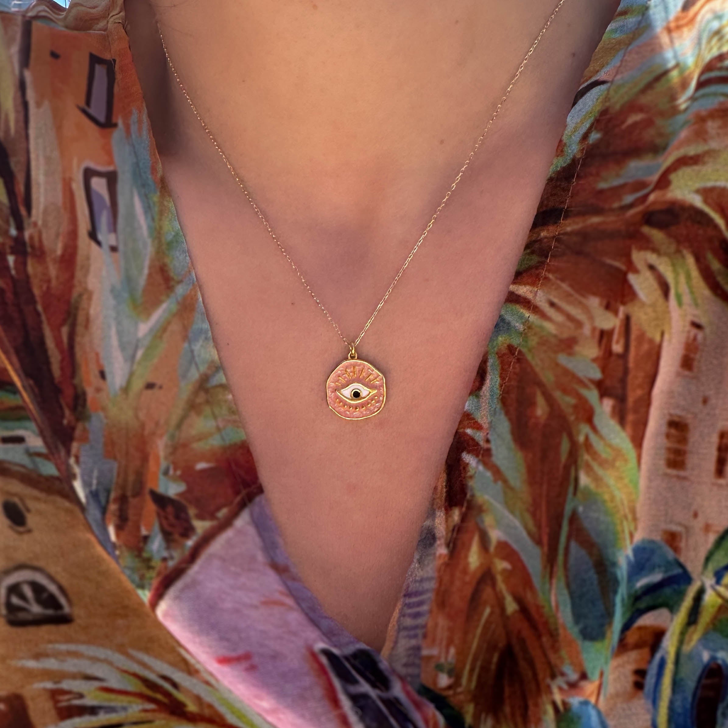 Eye Of Life Kolyesi | Pembe Mineli