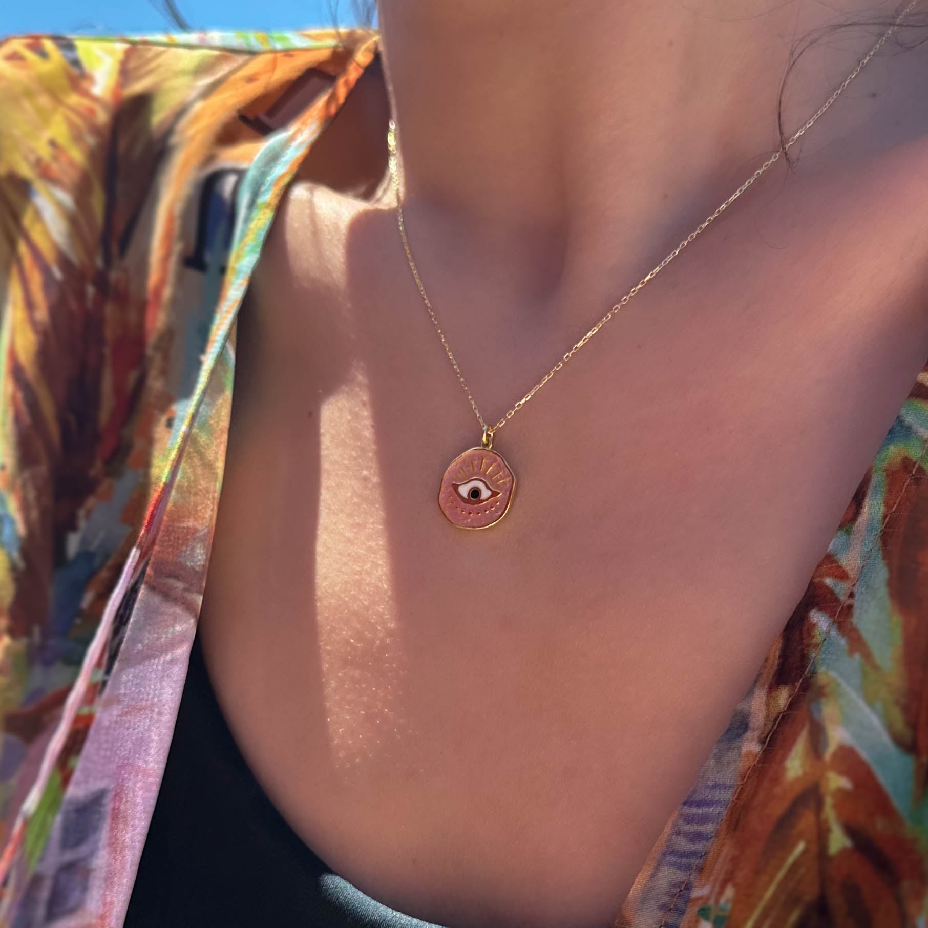 Eye Of Life Kolyesi | Pembe Mineli